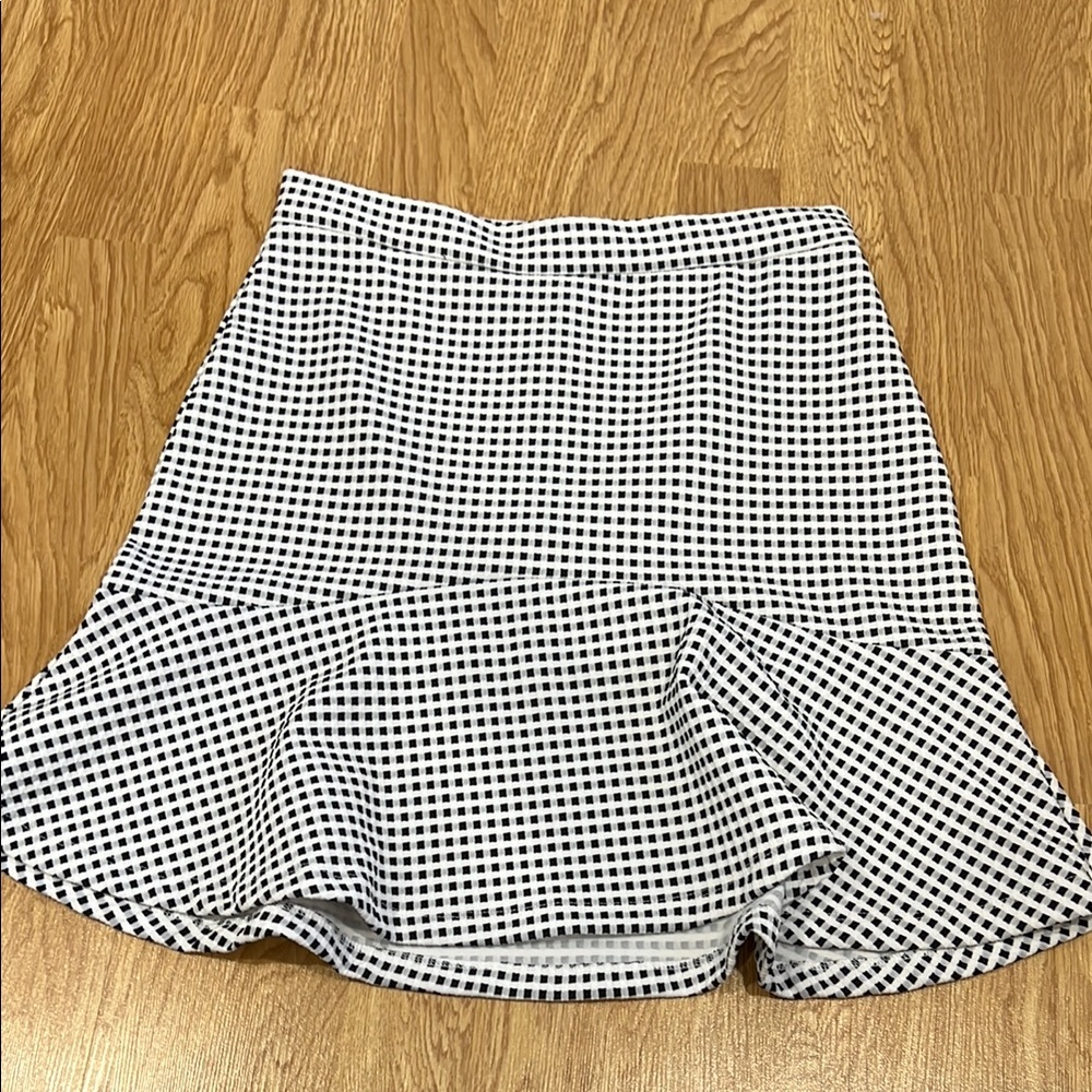 Black and White Gingham Skirt